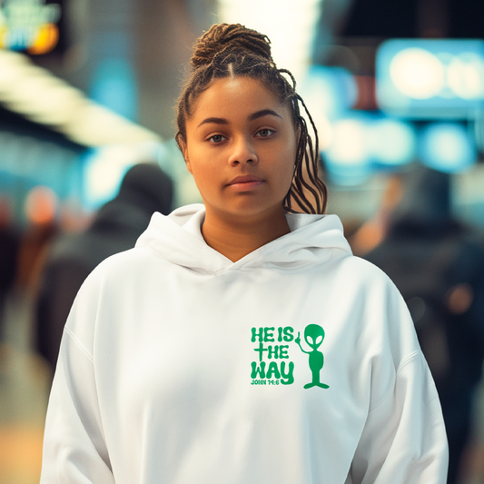 He is the Way Green Alien Hoodie