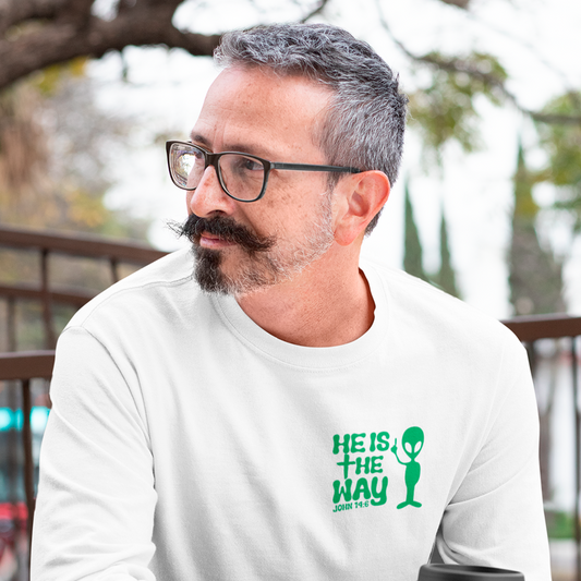 He is the Way Green Alien Long Sleeve Shirt